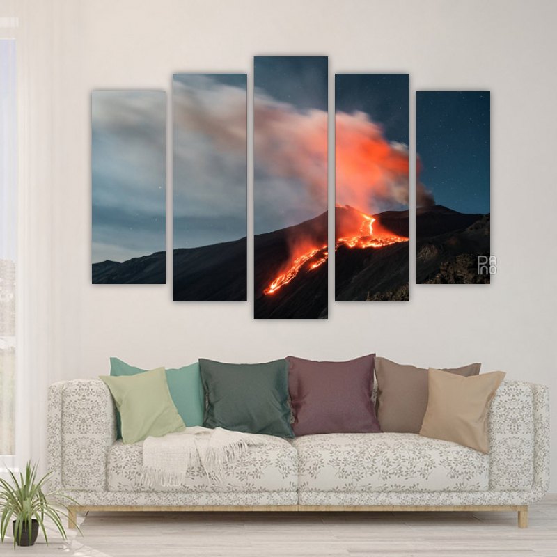 Mount Etna at Night