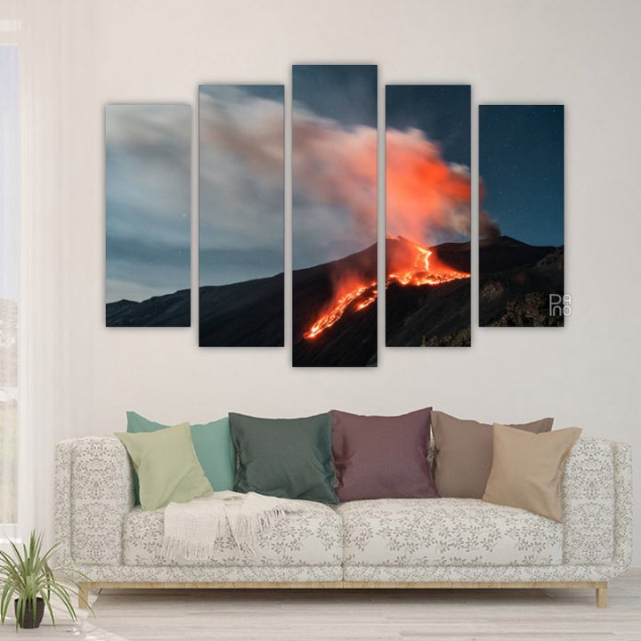 Mount Etna at Night