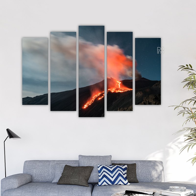 Mount Etna at Night