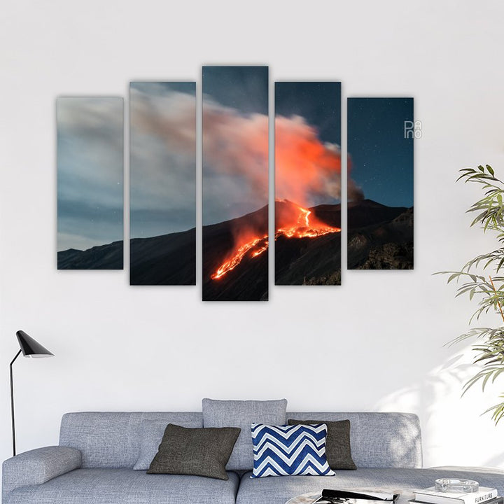 Mount Etna at Night