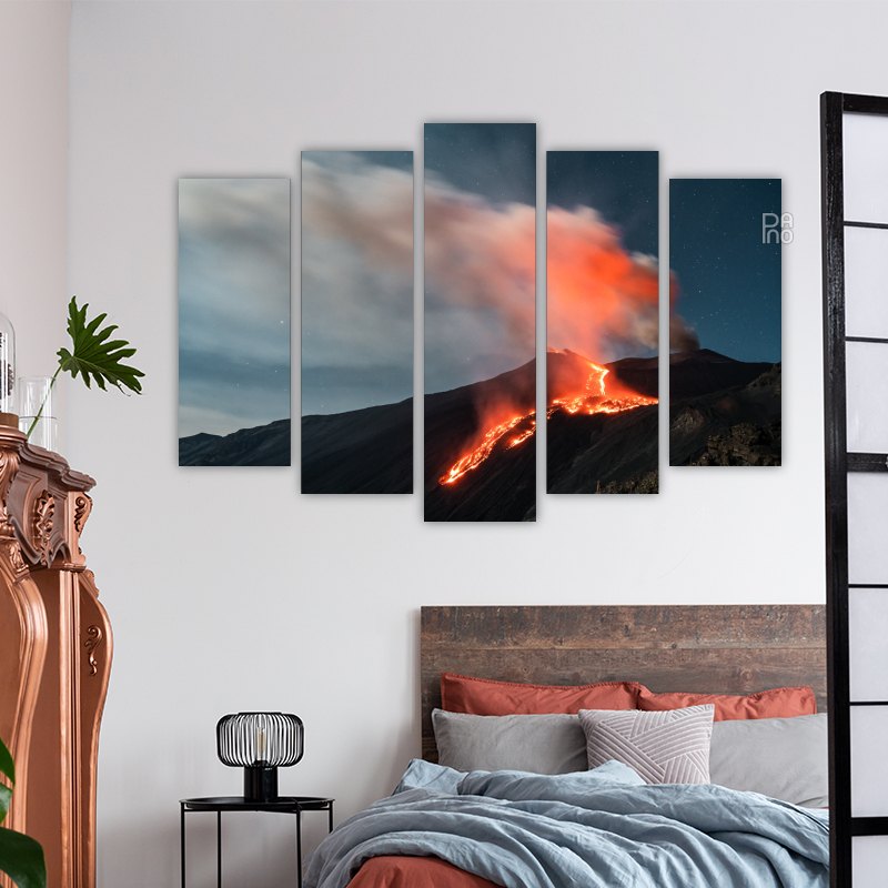 Mount Etna at Night