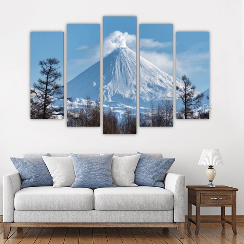 Winterliche Vulkanlandschaft