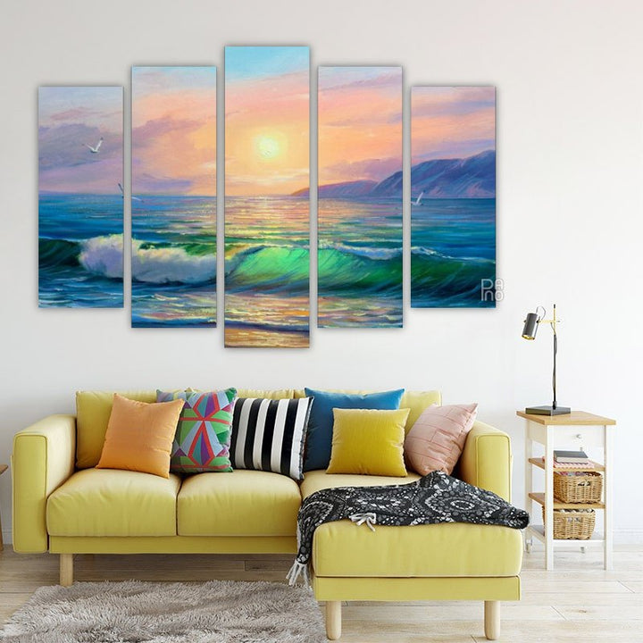 Oil painting of a beautiful seascape