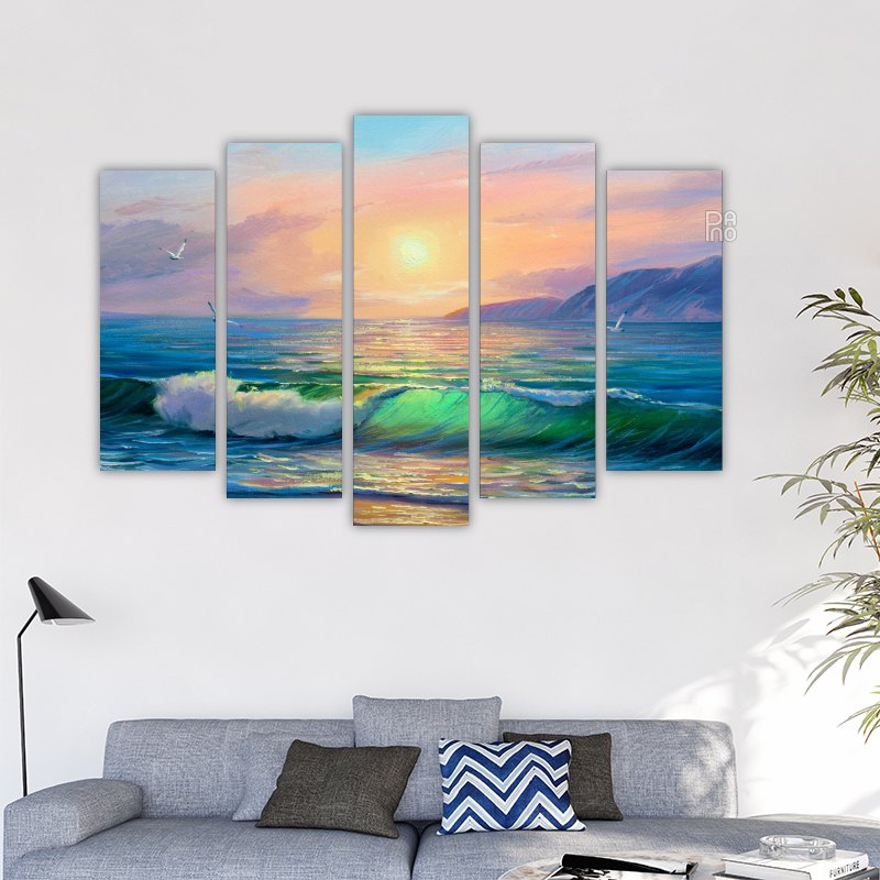 Oil painting of a beautiful seascape