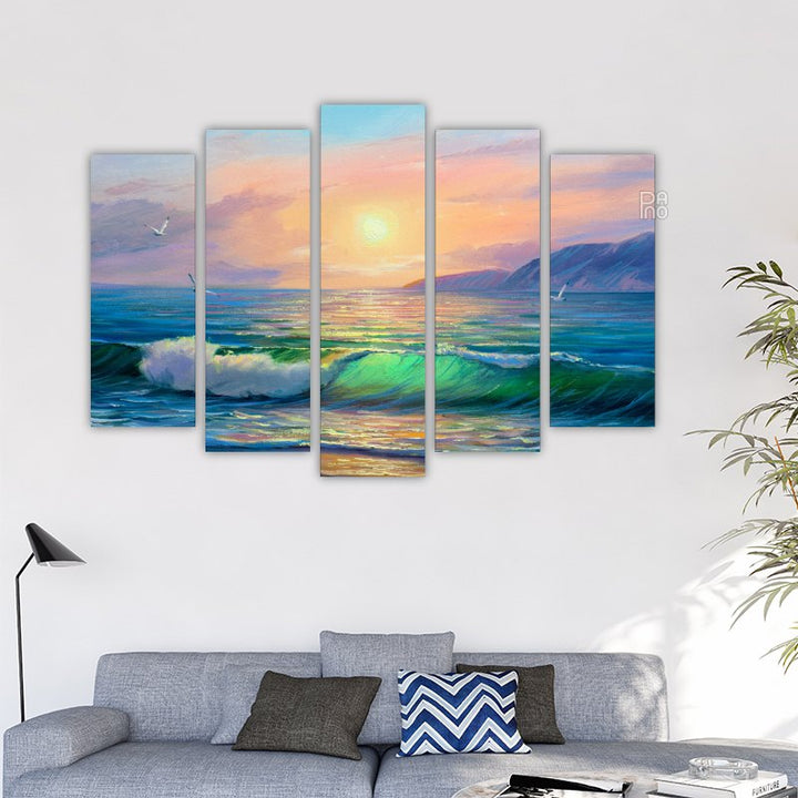 Oil painting of a beautiful seascape