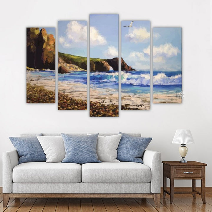 Seascape with a seagull