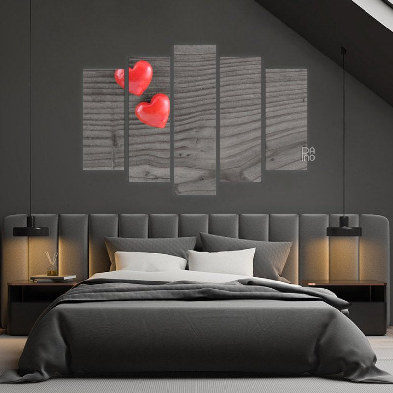 Painting with Red Hearts