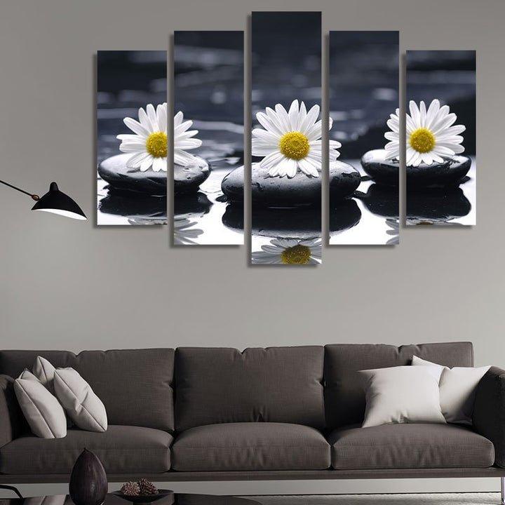 Zen Stones and Daisies