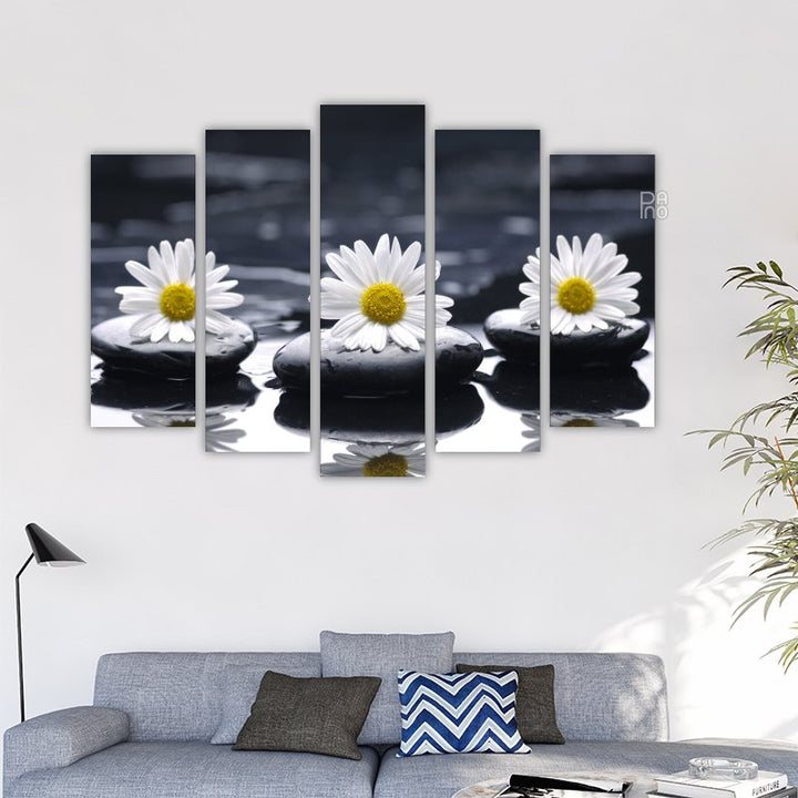Zen Stones and Daisies