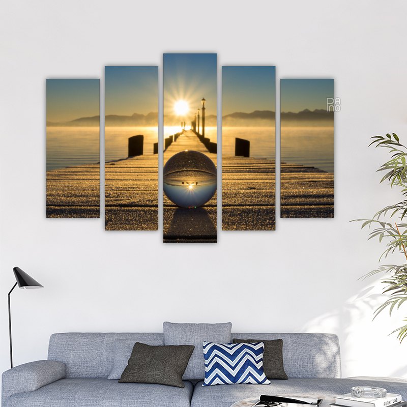 Sunrise and Glass Orb
