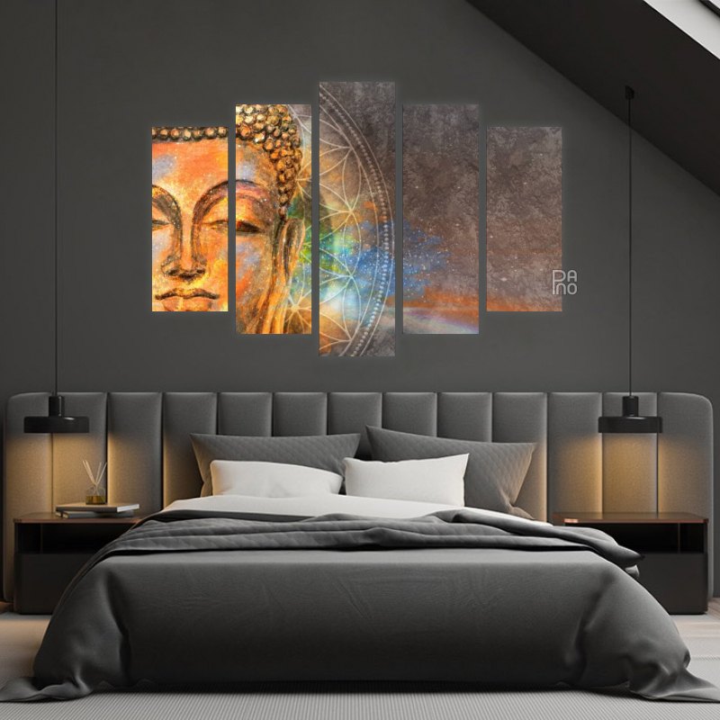 Buddha Head and Stars