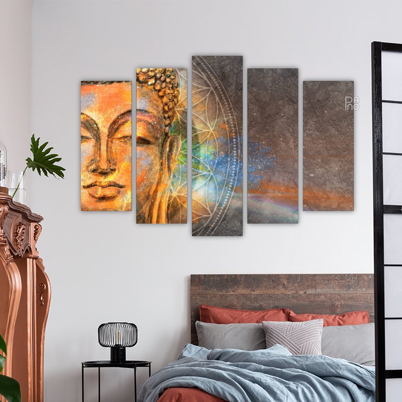 Buddha Head and Stars