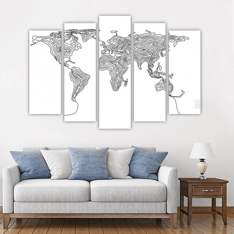 World Map in One Line