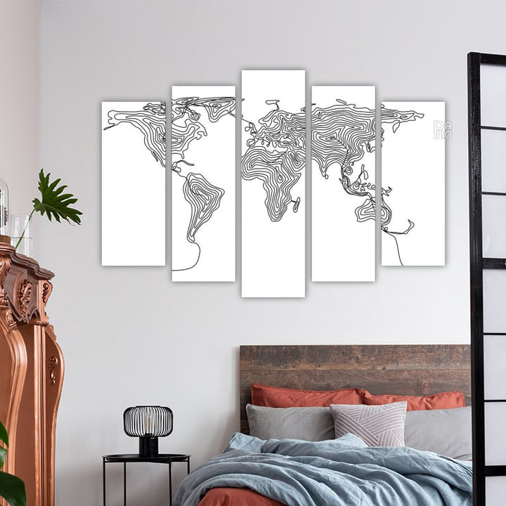 World Map in One Line