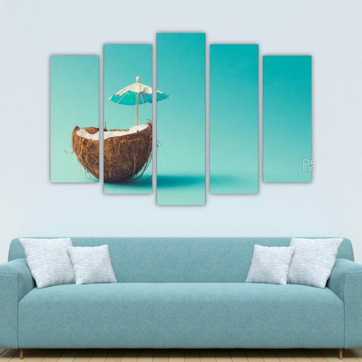 Coconut with Umbrella