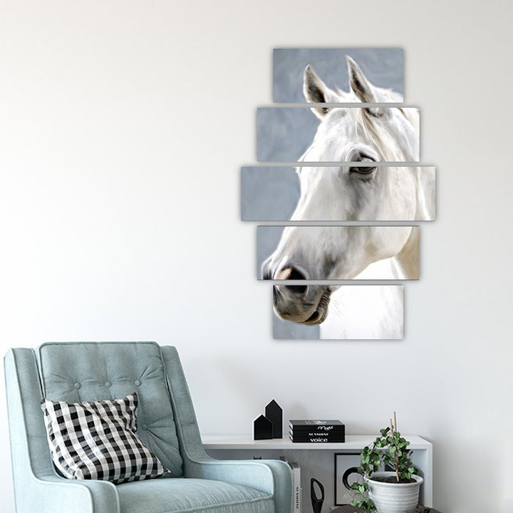 Portrait of a White Horse