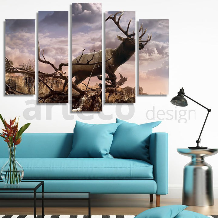 Wall Decoration – Deer in Mid-Jump
