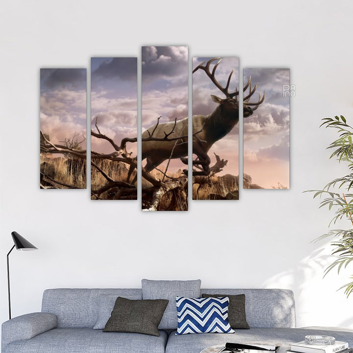 Wall Decoration – Deer in Mid-Jump