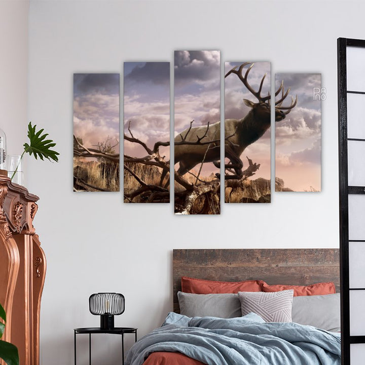 Wall Decoration – Deer in Mid-Jump
