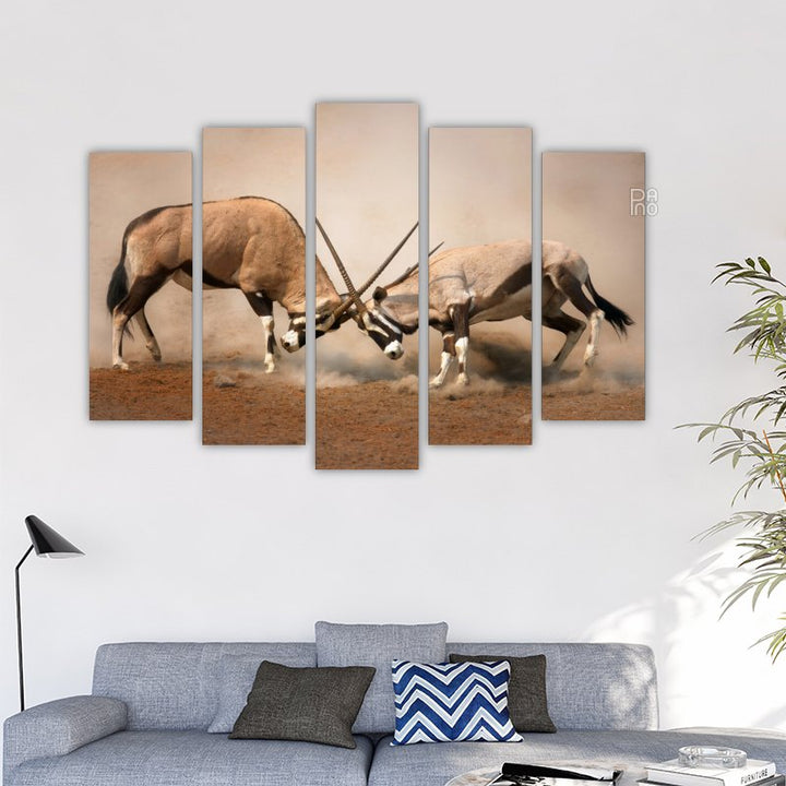 Battle of the Wildebeest Antelope