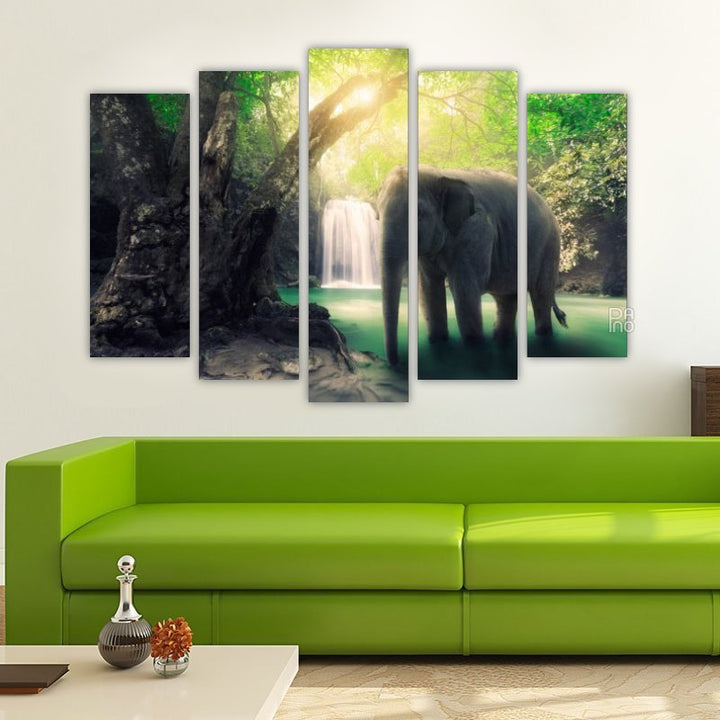 Elephant in a Lake
