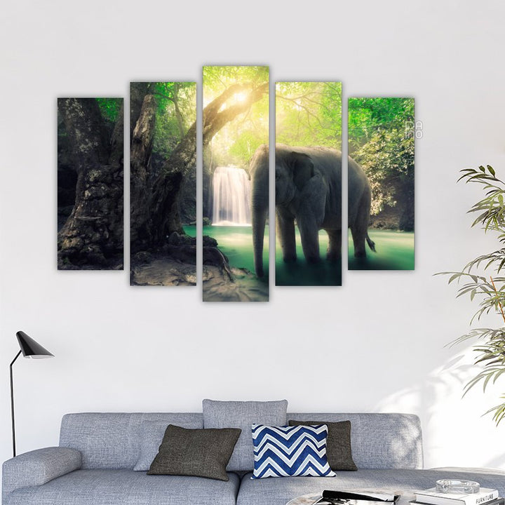 Elephant in a Lake