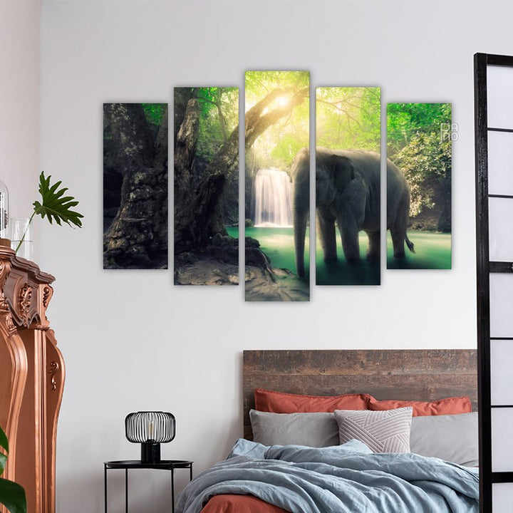 Elephant in a Lake