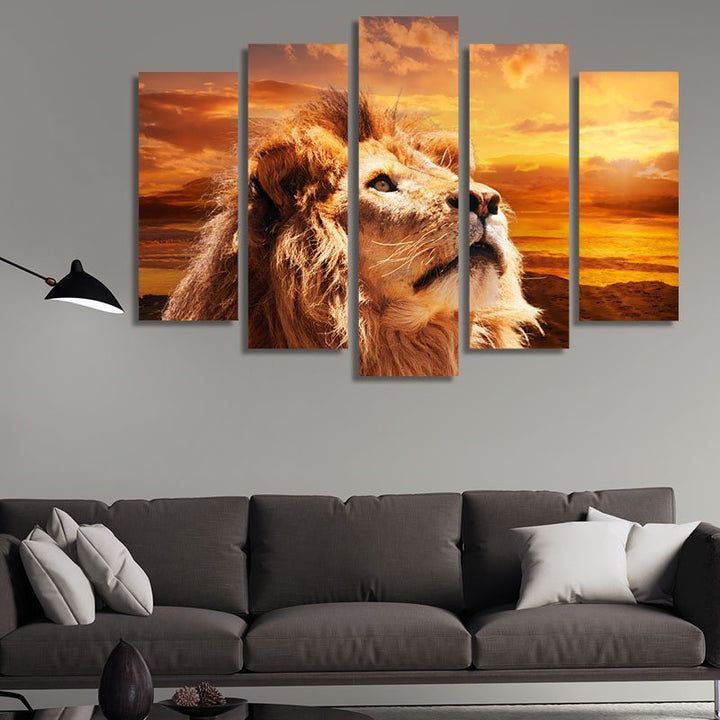 Lion at Sunset