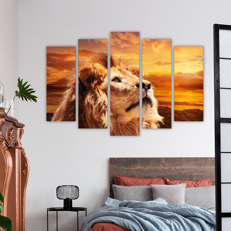 Lion at Sunset