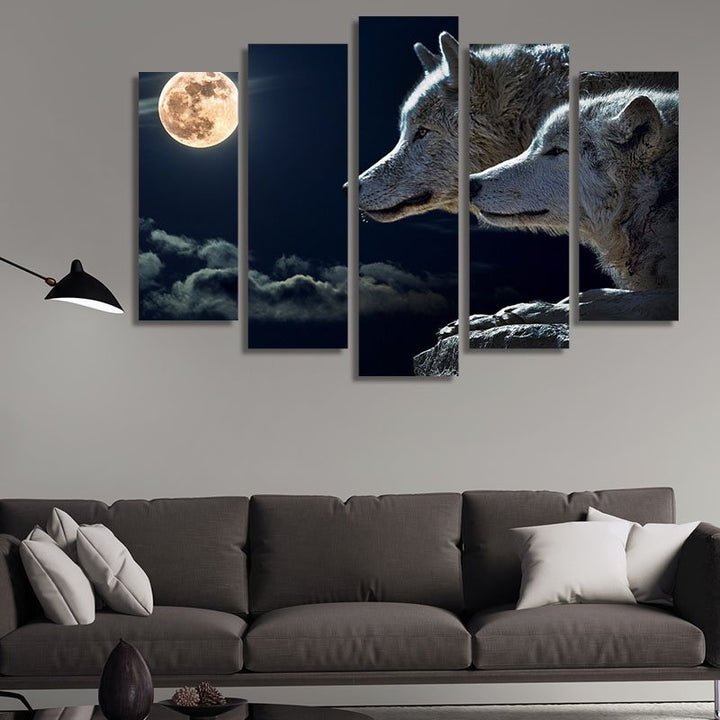 Wolves at Full Moon