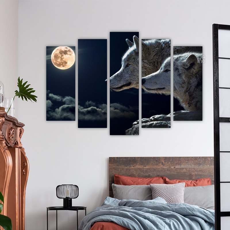 Wolves at Full Moon