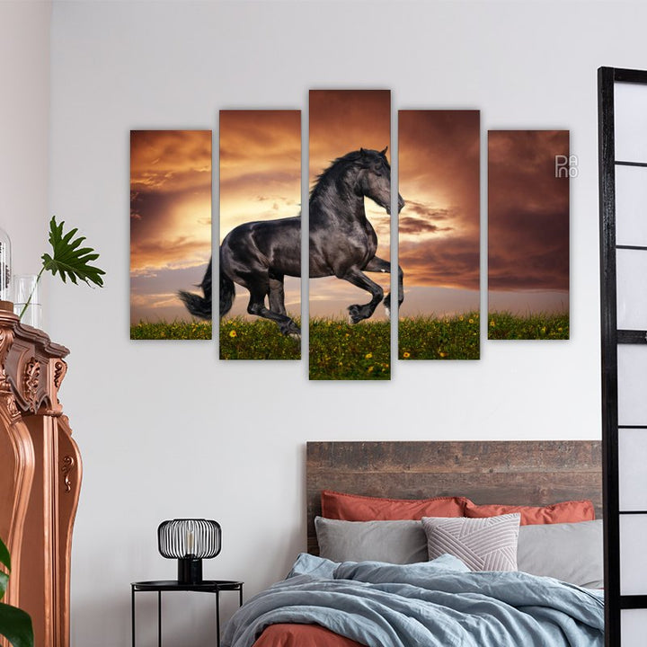 Black Horse Galloping