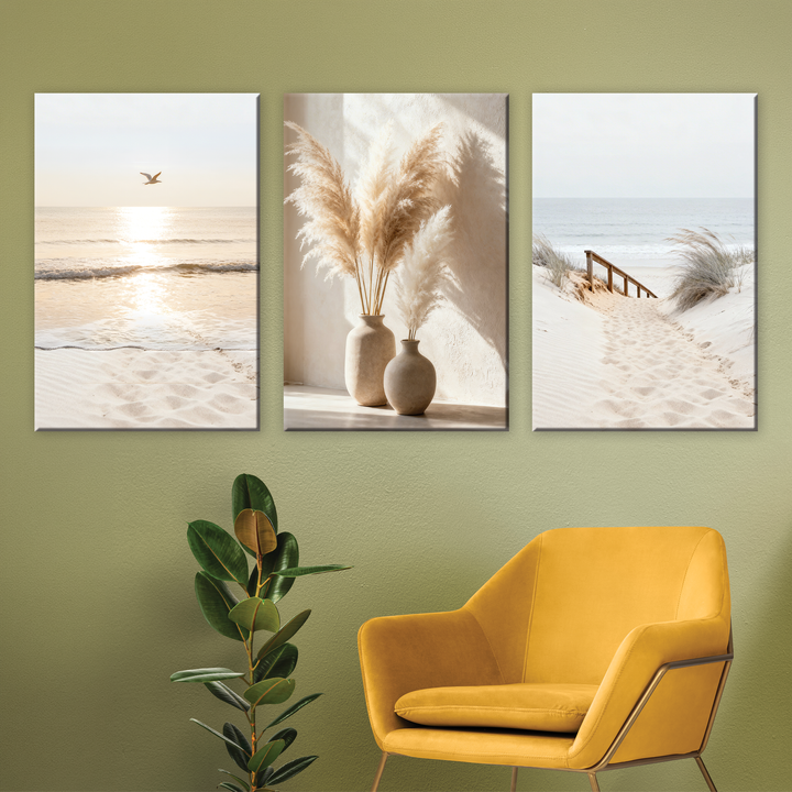 Inner Peace - 3 pieces Canvas print
