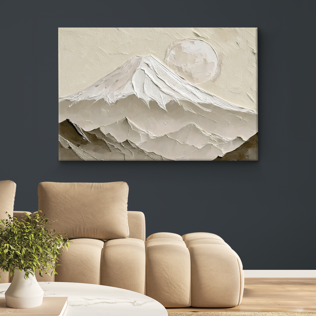 Moon Behind Fuji