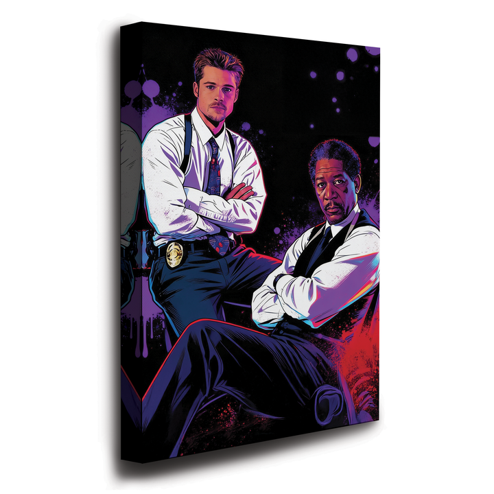 Se7en (1995) — Morgan Freeman - Brad Pitt - POPART Canvas