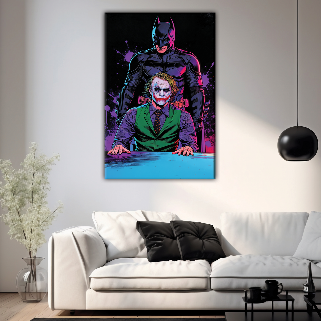 The Dark Knight (2008) — Heath Ledger - Christian Bale - POPART Canvas