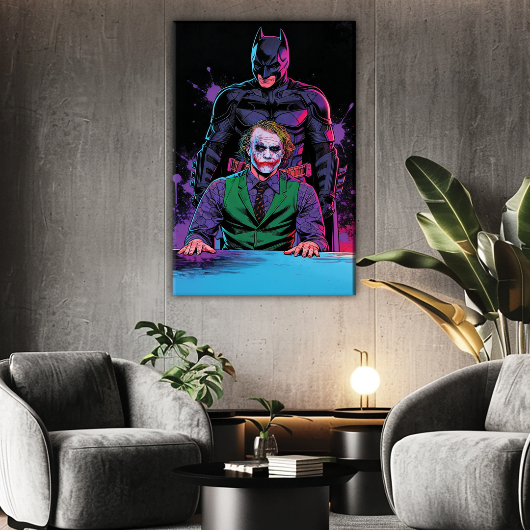 The Dark Knight (2008) — Heath Ledger - Christian Bale - POPART Canvas