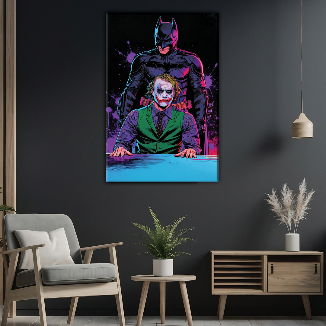 The Dark Knight (2008) — Heath Ledger - Christian Bale - POPART Canvas